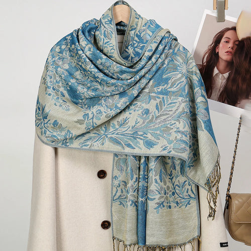 Ethnic Paisley Embroidery Viscose Hijab Retro Cashew Cotton Muslim