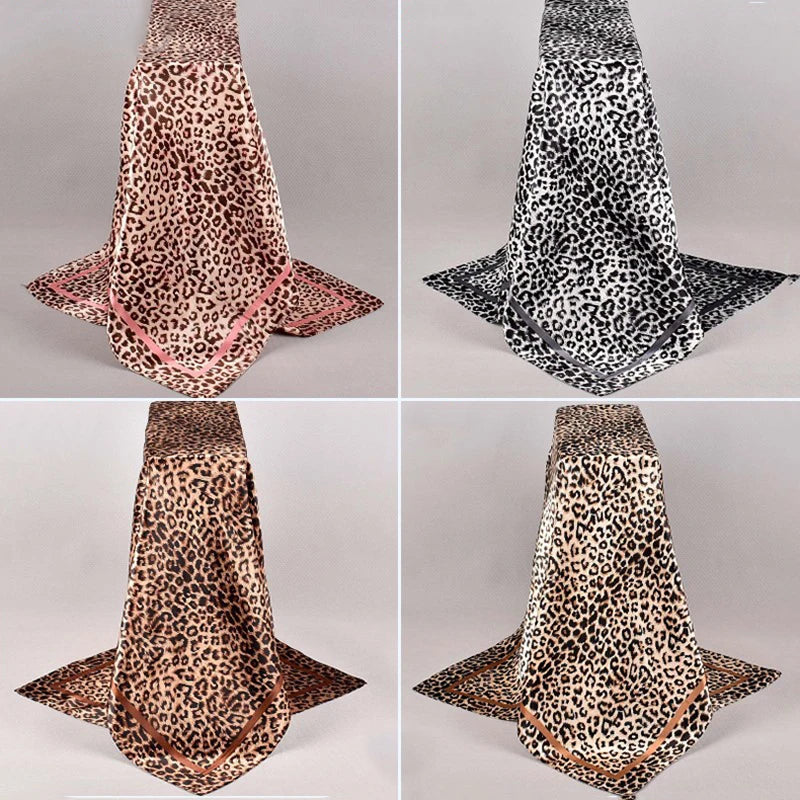 90*90cm Hair Scarf Women Fashion Designer Beautiful Flowers Foulard