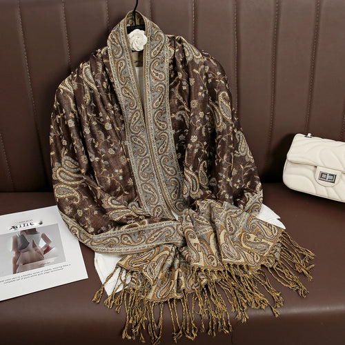 Luxury Brand Autumn Cashmere Pashmina Shawl Lady Wrap Warm Winter