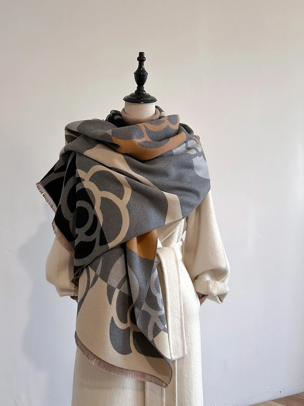 Cashmere Scarf for Women Thick Warm Winter Blanket Brand Female Luxury