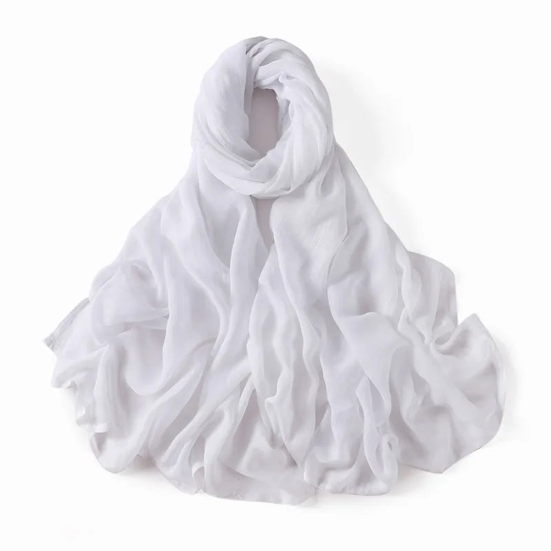 Women Big Size Plain Solid Cotton Rayon Hijab Scarf Lady High Quality