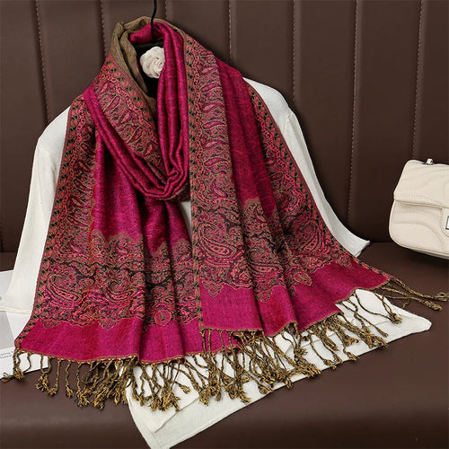 Luxury Brand Autumn Cashmere Pashmina Shawl Lady Wrap Warm Winter
