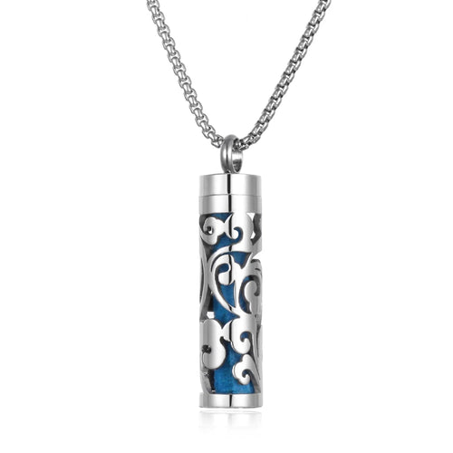 Long Strip Stainless Steel Aromatherapy Necklace Perfume Diffuser