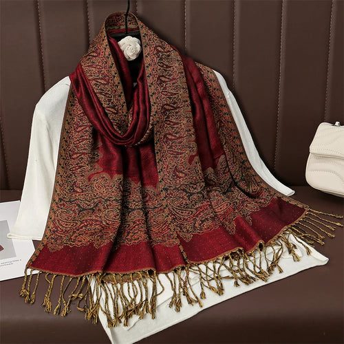 Luxury Brand Autumn Cashmere Pashmina Shawl Lady Wrap Warm Winter