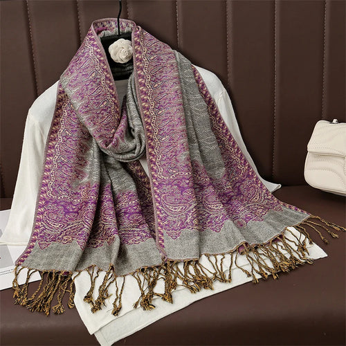 Luxury Brand Autumn Cashmere Pashmina Shawl Lady Wrap Warm Winter