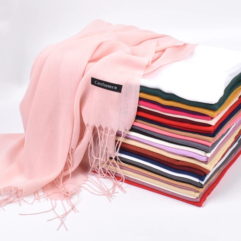 New autumn and winter solid color scarf for both men and women, 100g