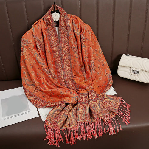 Luxury Brand Autumn Cashmere Pashmina Shawl Lady Wrap Warm Winter