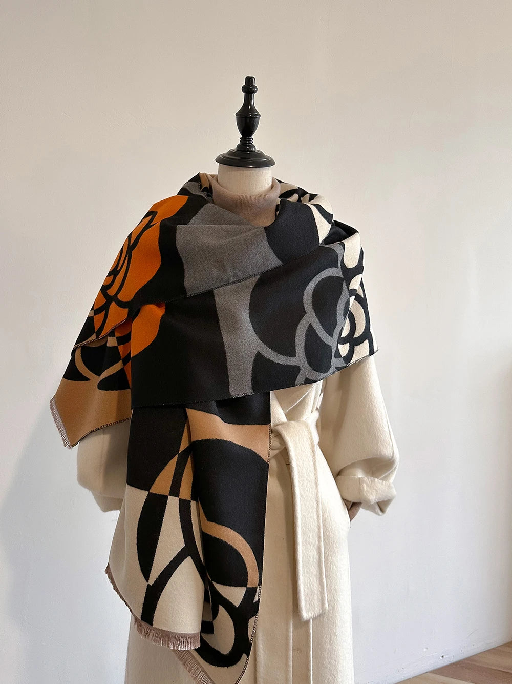 Cashmere Scarf for Women Thick Warm Winter Blanket Brand Female Luxury
