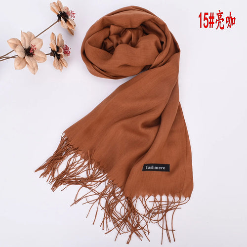 New autumn and winter solid color scarf for both men and women, 100g