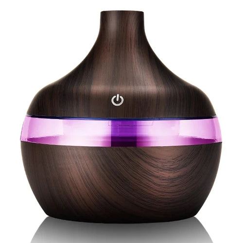 Humidifier Electric Aroma Air Diffuser Wood Ultrasonic Air Humidifier