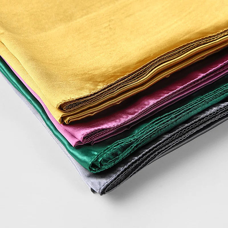 90*90cm Silk Scarves Women Square Satin Hijab Scarf Plain Handkerchief