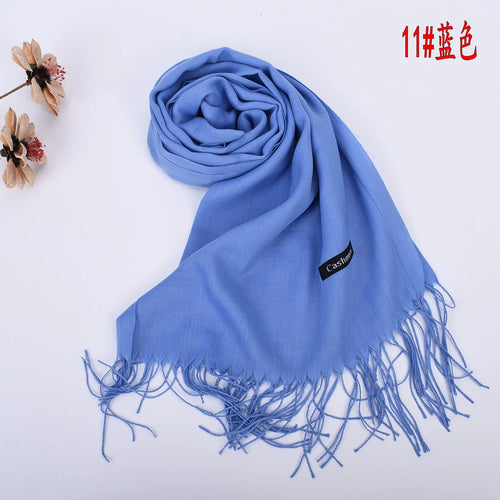 New autumn and winter solid color scarf for both men and women, 100g