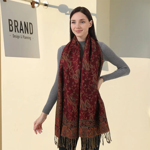 Luxury Brand Autumn Cashmere Pashmina Shawl Lady Wrap Warm Winter