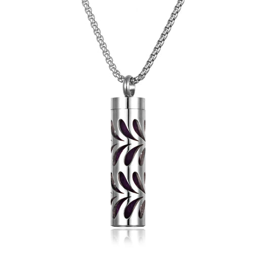 Long Strip Stainless Steel Aromatherapy Necklace Perfume Diffuser