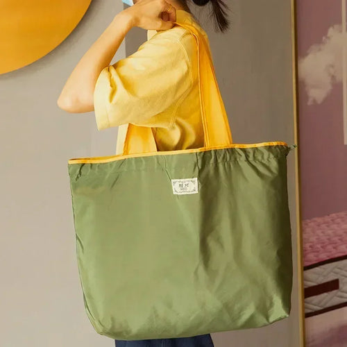 Foldable Eco-Friendly Shoulder Bags Women's Reusable Grocery Bag Large