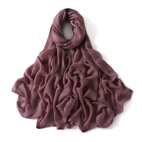 Women Big Size Plain Solid Cotton Rayon Hijab Scarf Lady High Quality