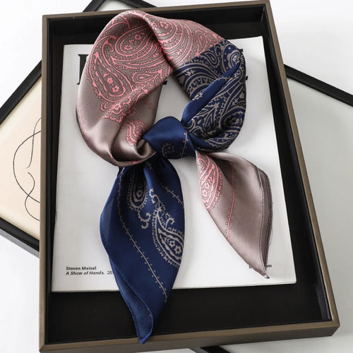 2024 New Fashion 70X70cmPrinted Women's Scarf Pashmina Silk Scarf