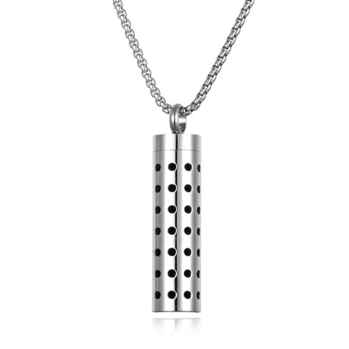 Long Strip Stainless Steel Aromatherapy Necklace Perfume Diffuser