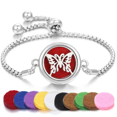 Tree of Life Aromatherapy Bracelet Open Lockets Bangle Essential Oil