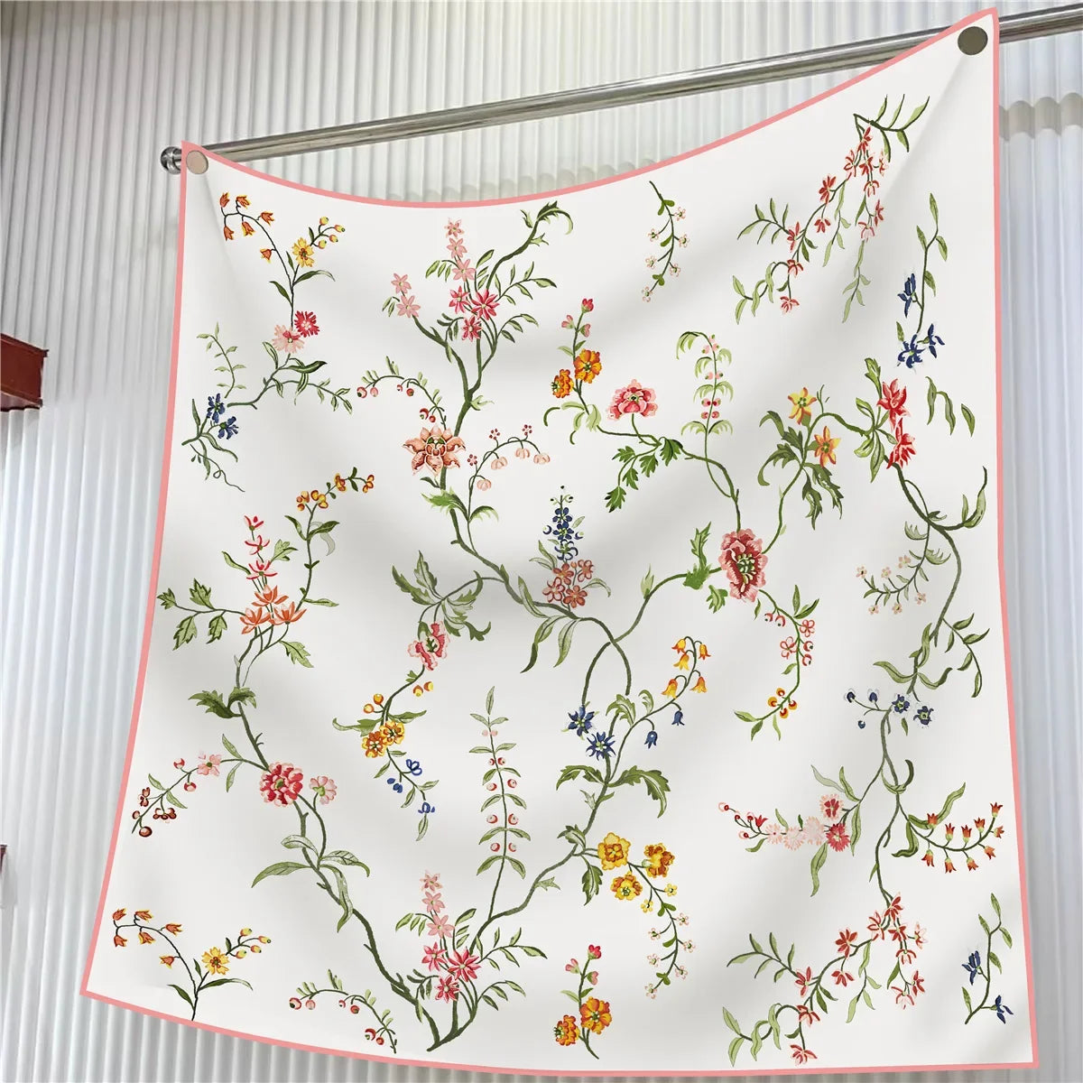 VREOVOR 90Cm French Birds Jungle Flowers High Quality Twill Travel