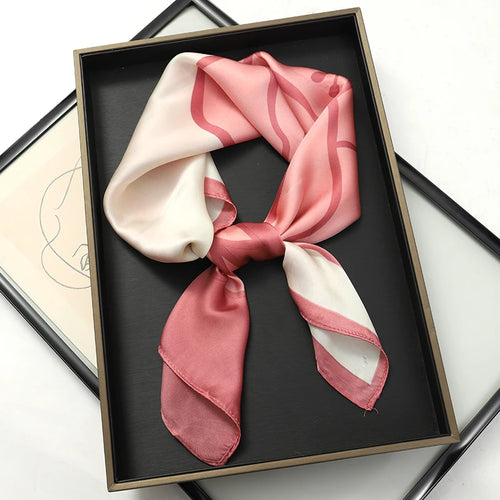 2024 New Fashion 70X70cmPrinted Women's Scarf Pashmina Silk Scarf