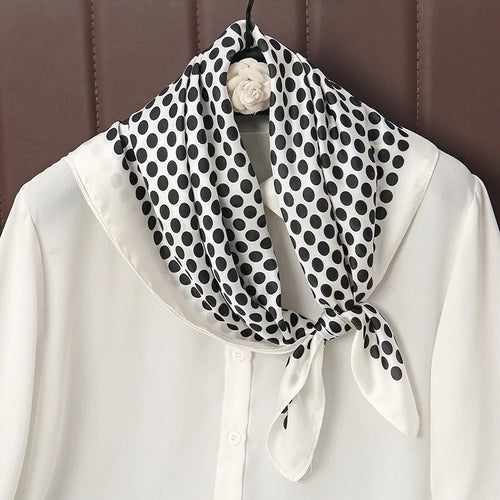 Luxury Print Satin Silk Square Scarf for Women Shawl Hijab Neckerchief