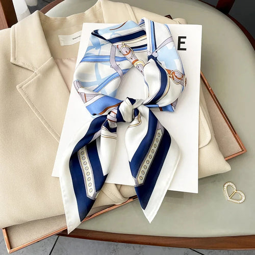 2024 New Fashion 70X70cmPrinted Women's Scarf Pashmina Silk Scarf