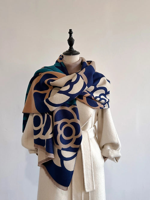 Cashmere Scarf for Women Thick Warm Winter Blanket Brand Female Luxury