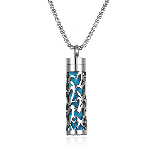 Long Strip Stainless Steel Aromatherapy Necklace Perfume Diffuser