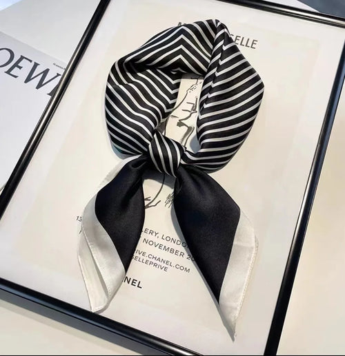 Fashion Luxury Brand 70cm Silk Square Scarf Women Satin Neck Tie