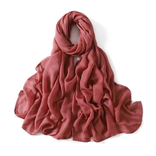 Women Big Size Plain Solid Cotton Rayon Hijab Scarf Lady High Quality