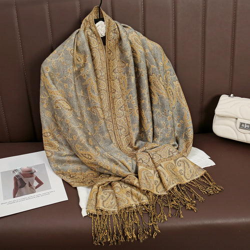 Luxury Brand Autumn Cashmere Pashmina Shawl Lady Wrap Warm Winter