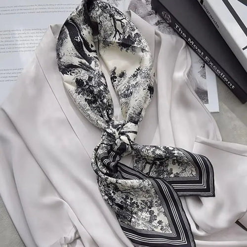 Spring Scarf Women's Luxury Design Scarf Silk Smooth Scarf Soft Muslim