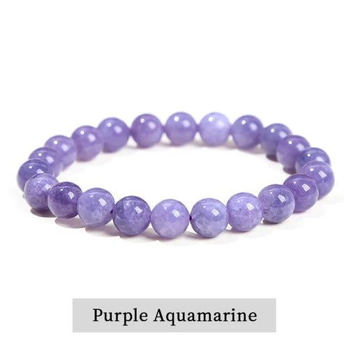 JD Natural Stone Beads Bracelet Amethyst Tiger Eye Crystal Quartz