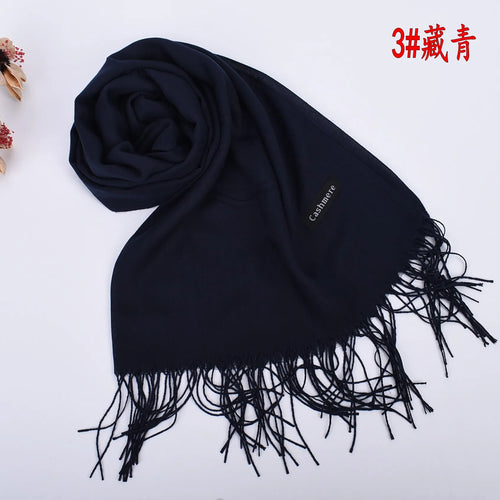 New autumn and winter solid color scarf for both men and women, 100g
