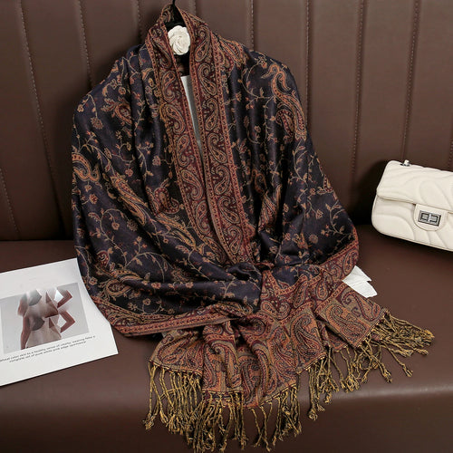 Luxury Brand Autumn Cashmere Pashmina Shawl Lady Wrap Warm Winter