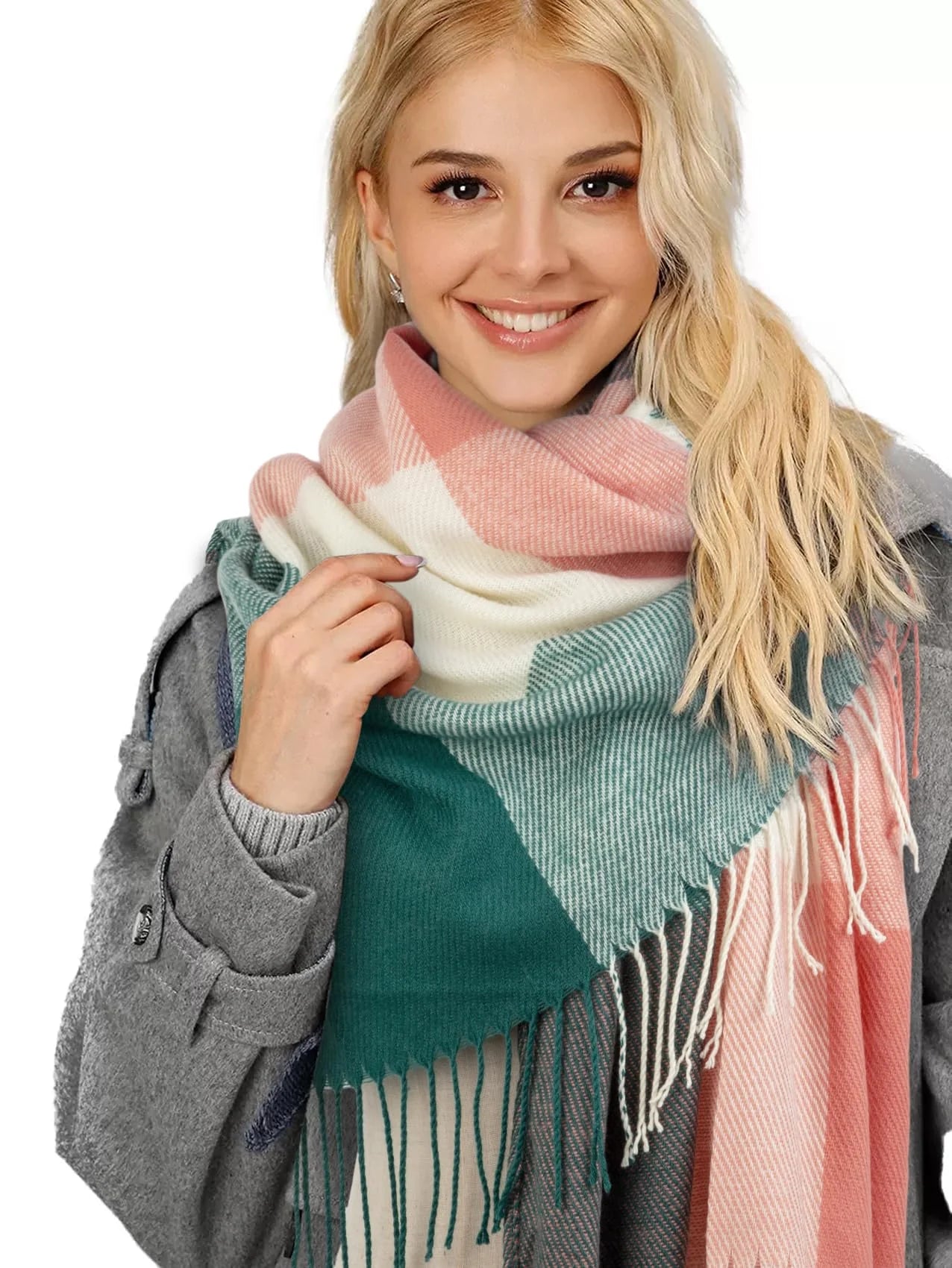 Winter Scarf for Women Tassel Fashion Long Shawl Wrap Scarf for Winter Warm Lightweight One Size