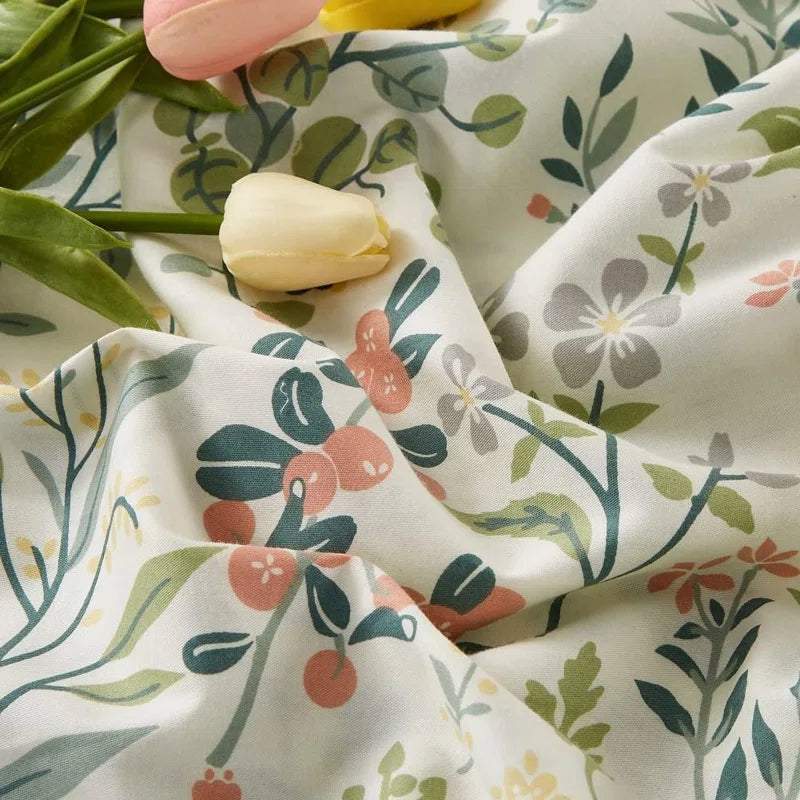 Varennes French Country Twill Floral Duvet Cover Set