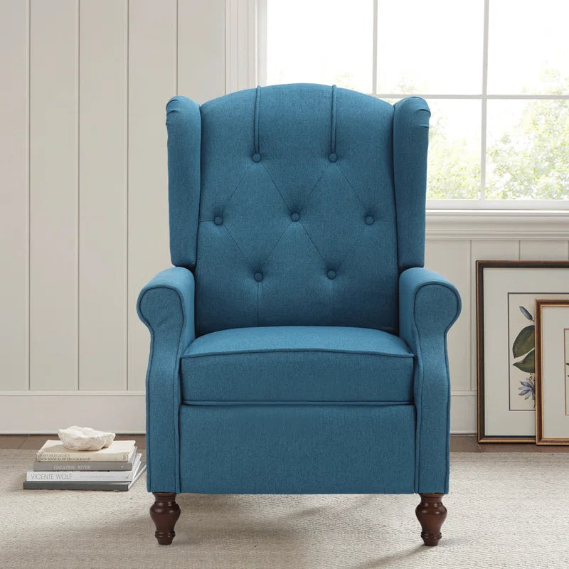 Zelma Upholstered Push Back Recliner W/ Vibratory Massage & Heating Function