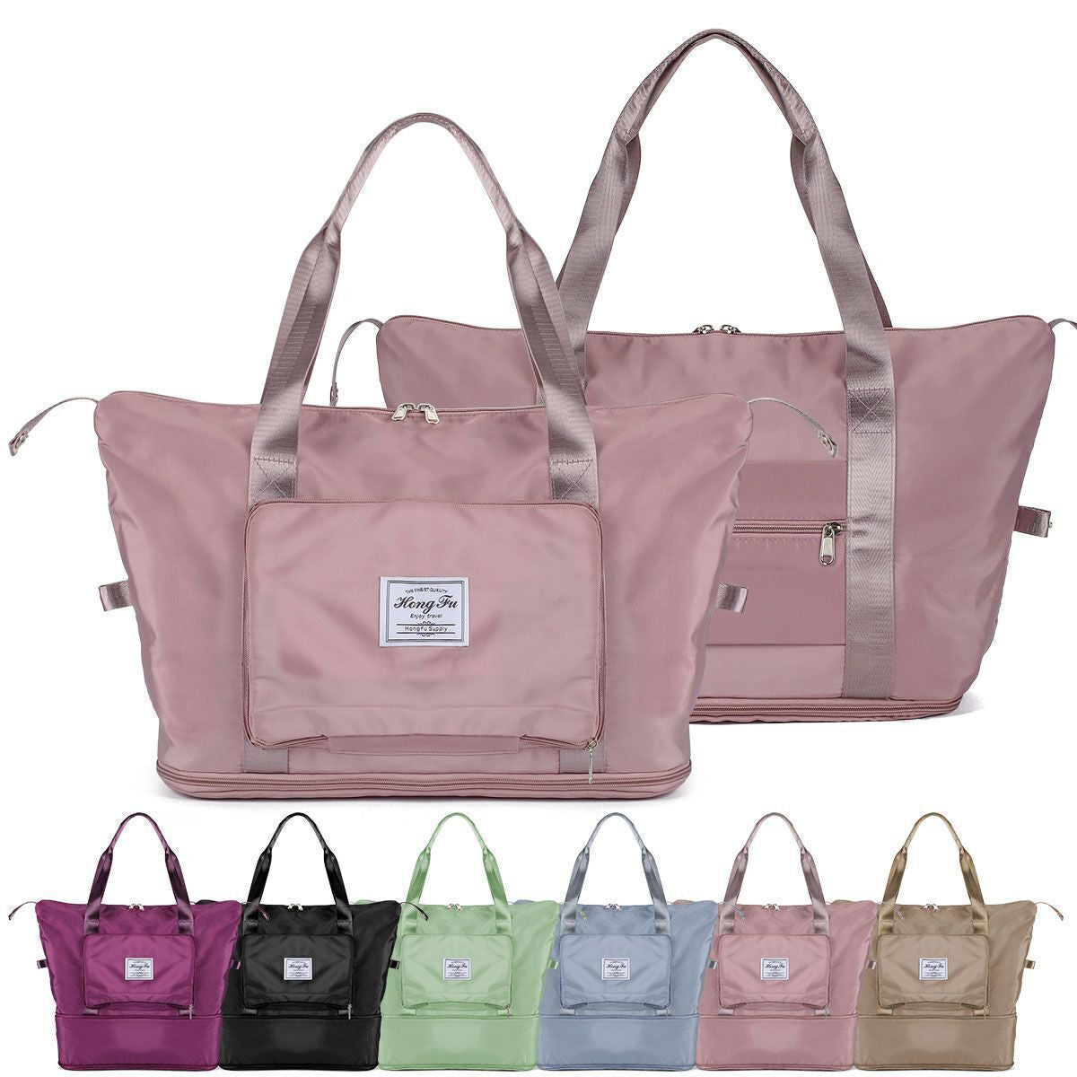 Spacious & Stylish Waterproof Travel Duffel Bag for Women - Collapsible & Expandable!