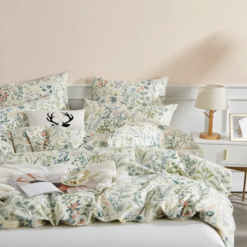 Varennes French Country Twill Floral Duvet Cover Set