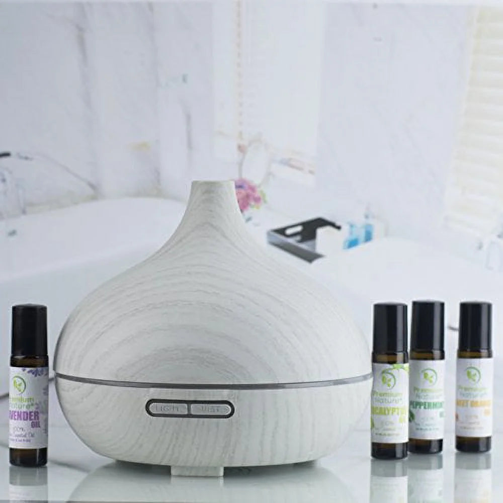 Aroma Diffuser 8.45 Oz Ultrasonic Humidifier, Modern Wood Grain