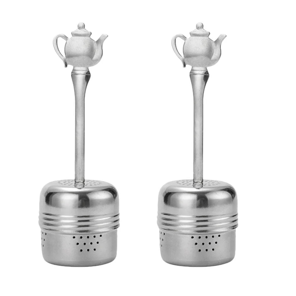 2Pcs Stainless Steel Tea Balls Mesh Tea Filter Loose Leaf Tea Infuser Strainers Tea Interval Diffuser with Handle for Loose Tea
