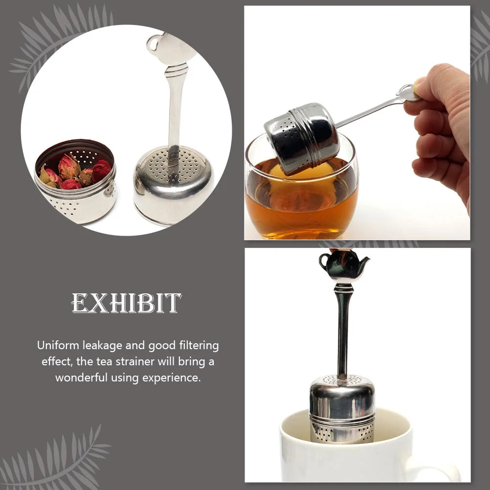 2Pcs Stainless Steel Tea Balls Mesh Tea Filter Loose Leaf Tea Infuser Strainers Tea Interval Diffuser with Handle for Loose Tea