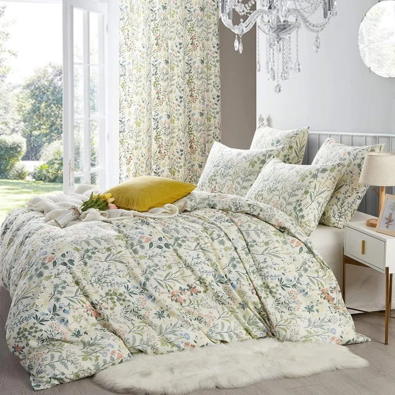 Varennes French Country Twill Floral Duvet Cover Set