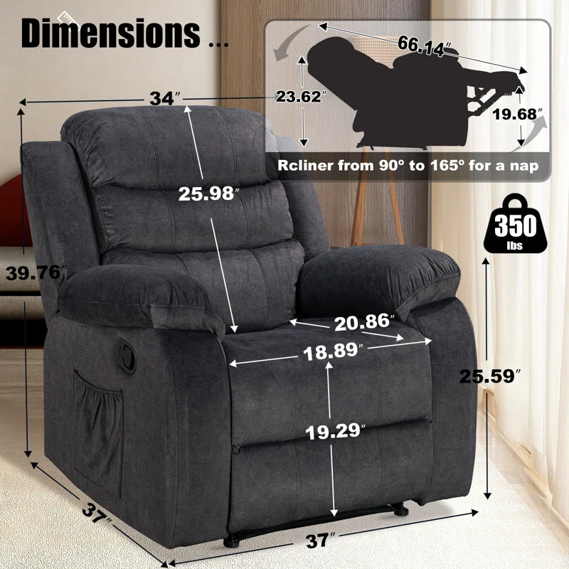 Kokal Recliner Chair with Massage and Heat Functions