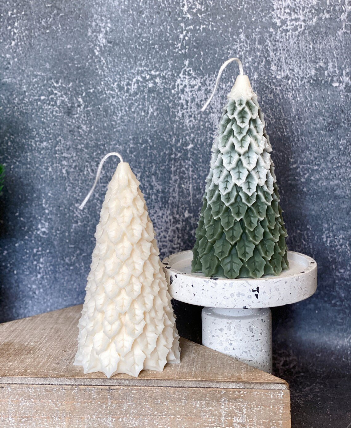 Christmas Pine Tree Candles for Festive Holiday Decor