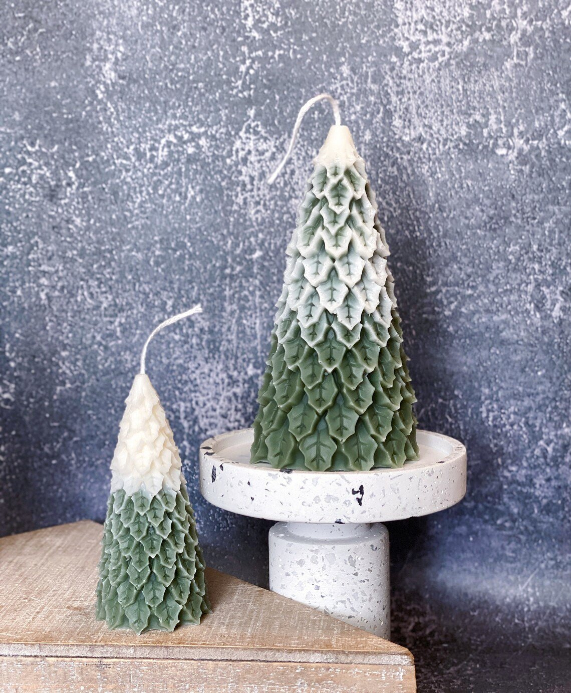 Christmas Pine Tree Candles for Festive Holiday Decor