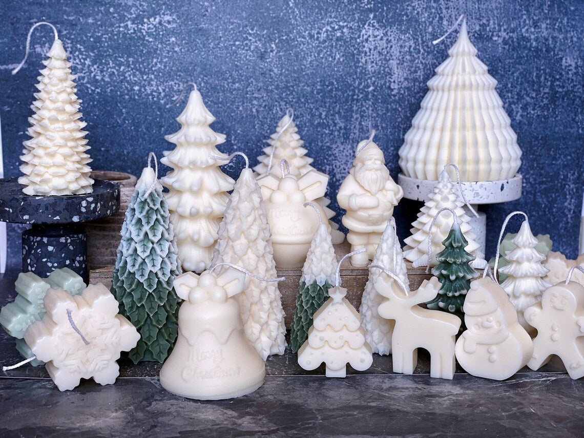 Christmas Pine Tree Candles for Festive Holiday Decor