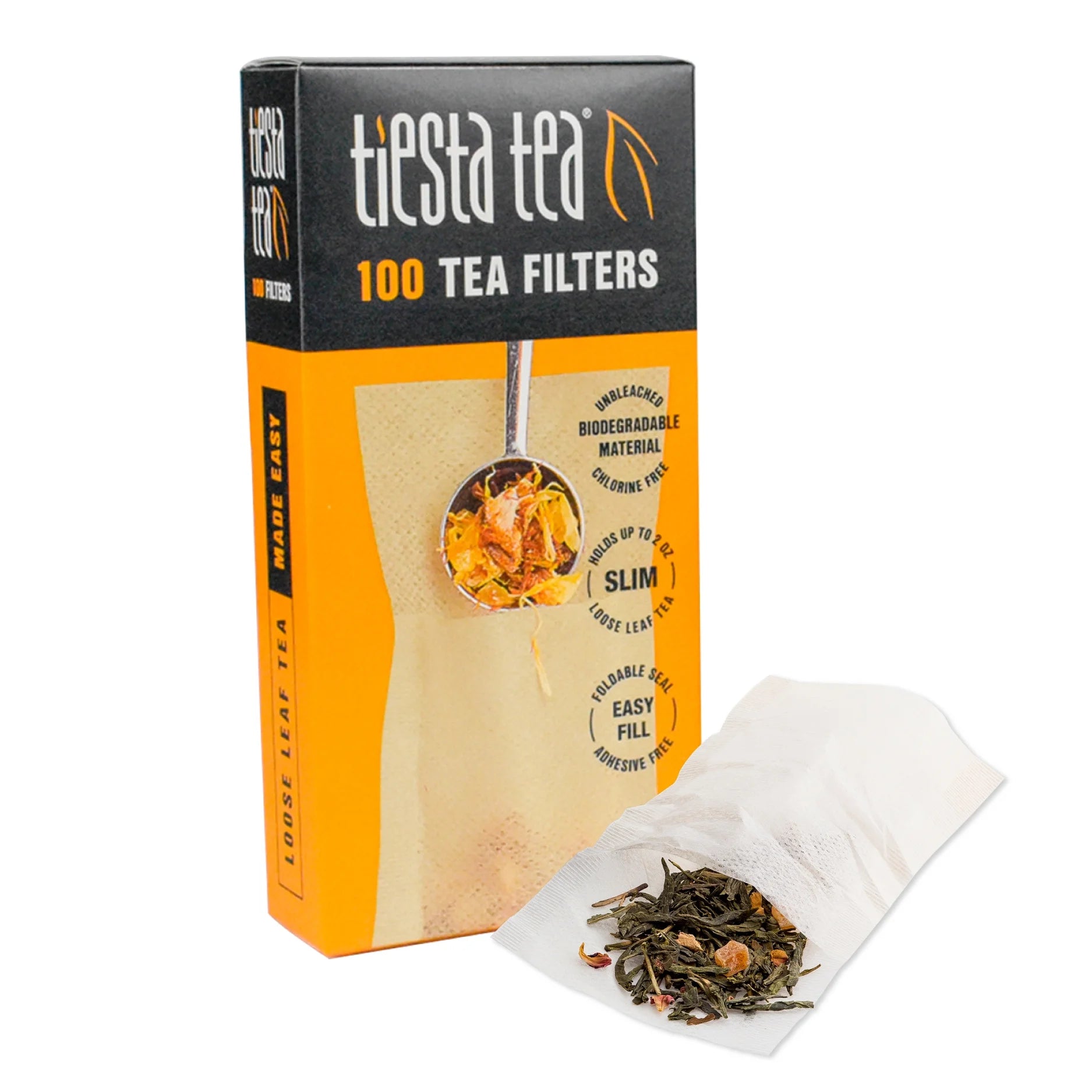 - Loose Leaf Tea Filters, Disposable Tea Infuser, 100% Natural Unbleached Paper, Steeps Hot Tea, Iced Tea & Coffee, Easy Fill Single Serve Filter for One Cup - 100 Count Empty Tea Bags